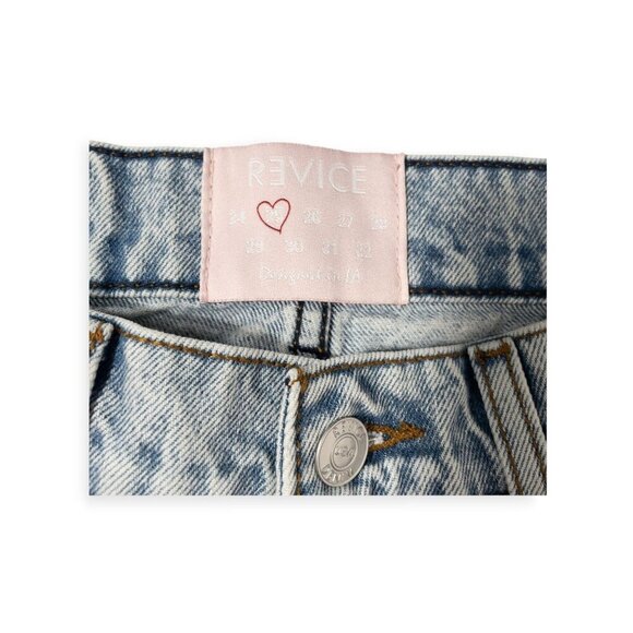 Revice Denim Light Wash Distressed Straight-Leg Jeans Size 25 - Picture 4 of 9